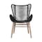 Armen Living Fanny Outdoor Patio Dining Chair in Light Eucalyptus Wood and Charcoal Rope 840254335967 - alternate 6